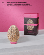 EXTRA DONKER DONKER CHOCOLADE-EI BEHANDELD MET AMANDELKORRELS