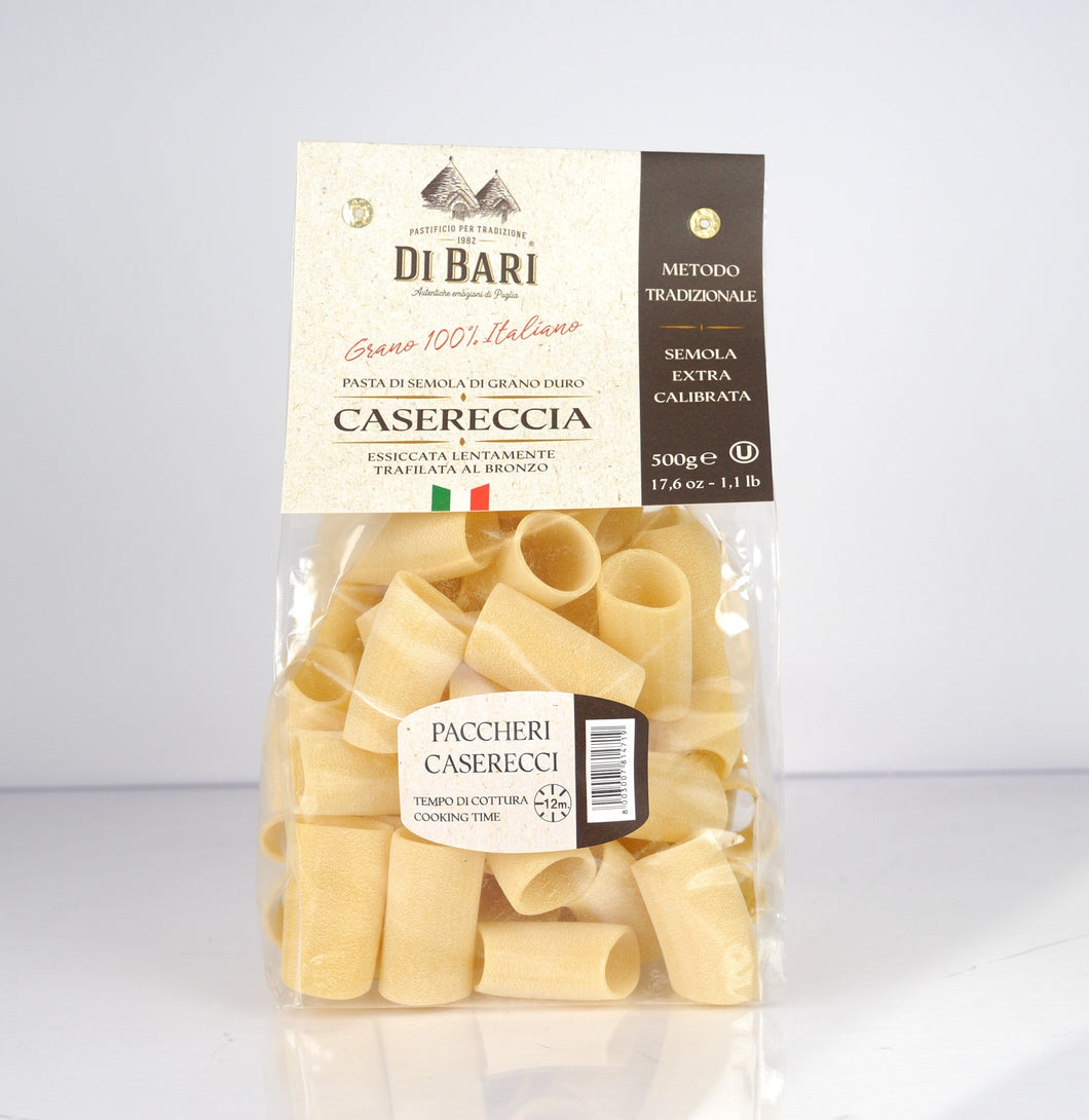 Traditionele zelfgemaakte pasta/Pasta Paccheri Rigati Casarecci 500gr