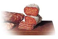 Salami met knoflook, peper en chilipeper/ Pressatina Piccante  700gr