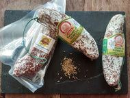 Salami met Fenkel, salamino handgemaak in Italie 150 gr stuk